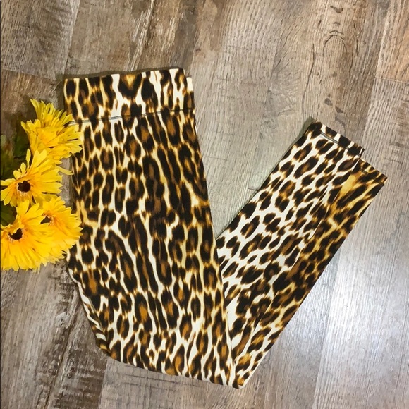 MIXIT | Leopard Print Designer Straight Leggings | Pants Fitted Fashionable - Picture 2 of 10